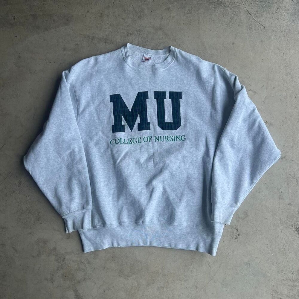 80s Michigan University college of nursing plaid Stitched fruit of the loom